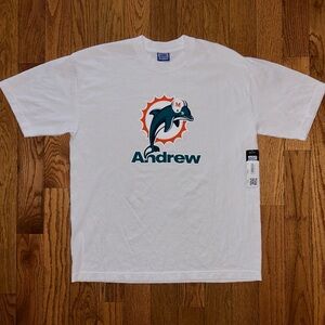 Miami Dolphins x Andrew T-Shirt Size Large NEW